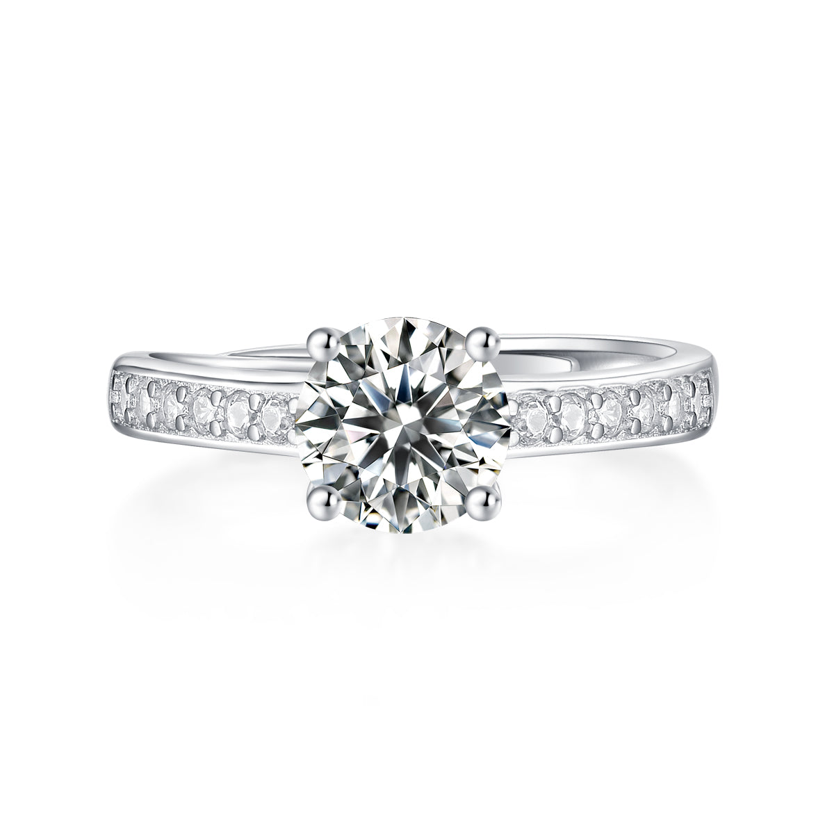 Adjustable Moissanite spoiled Rings R11540-6.5（BUY 1 GET 1 Present ）