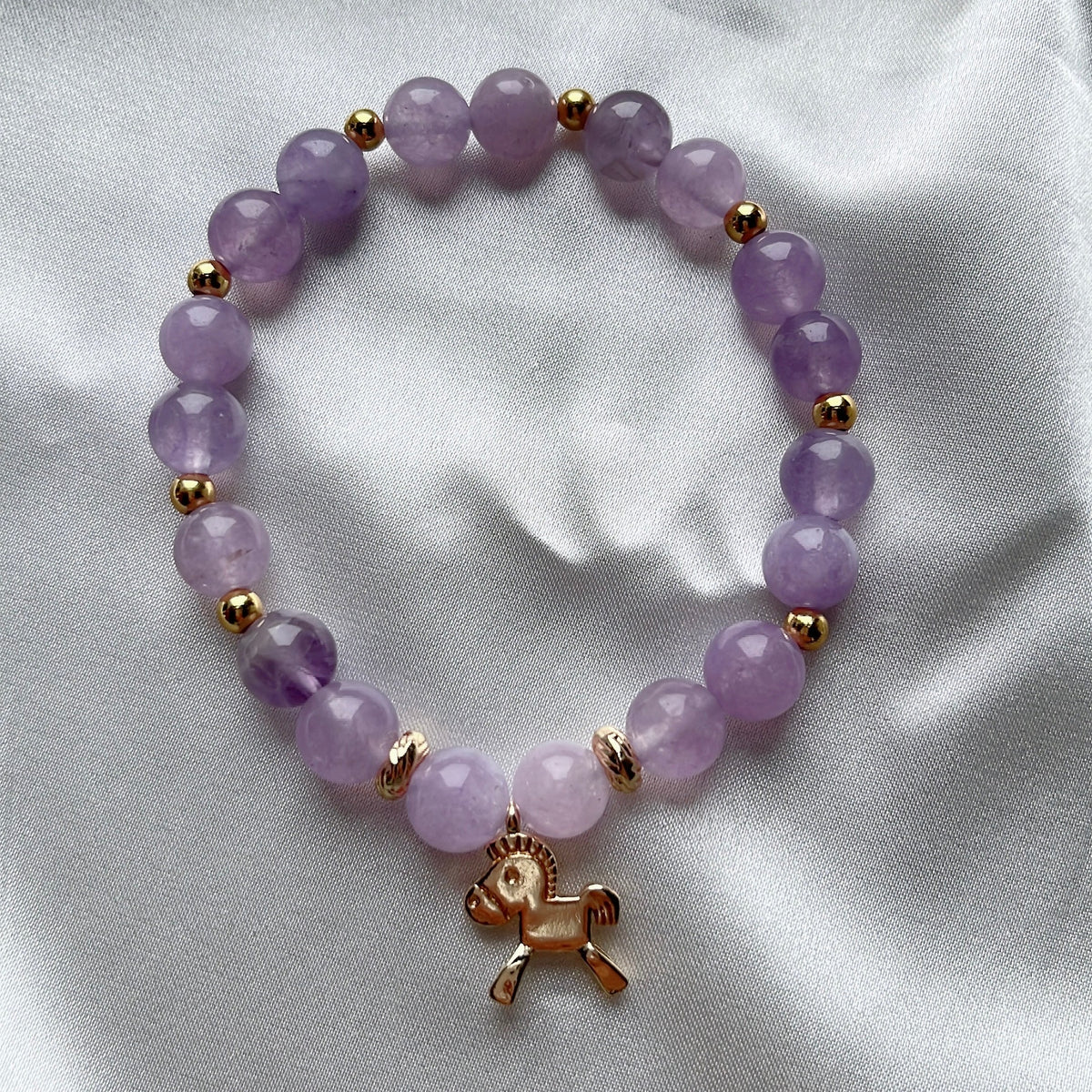 Lavender Horse Crystal Bracelet