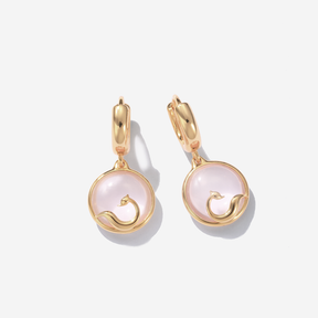 Rose Quartz Vive Hoops