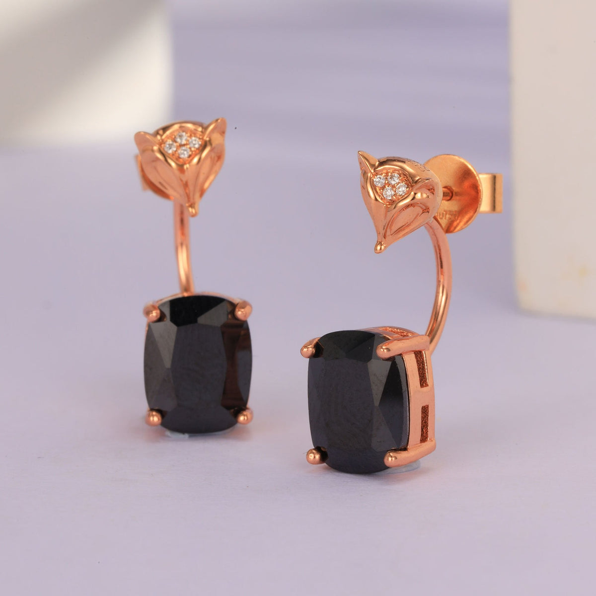 Black Onyx Hug Earrings