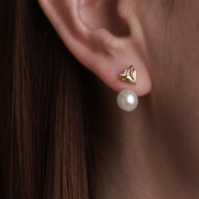 Vermeil Pearl Hug Earrings